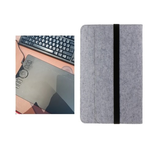 Protective Felt Sleeve for M708 EX08 EX12air and HC16 Drawing Tablets and - Zdjęcie 5 z 8