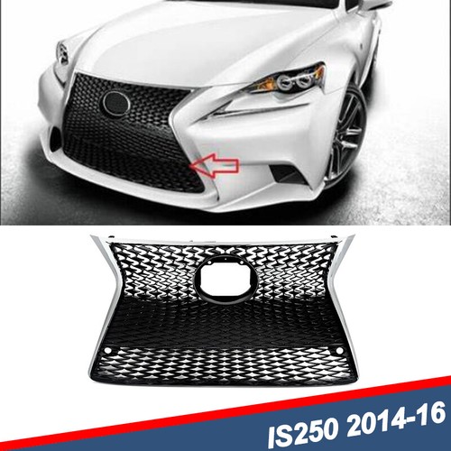 Gloss Black Front Bumper Upper Lower Grill For Lexus IS250 IS350 F