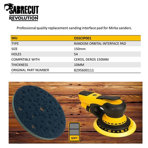 SabreCut Interface 10mm Soft Interface Pad Saver for 150mm Mirka Ceros and Deros - Picture 3 of 10