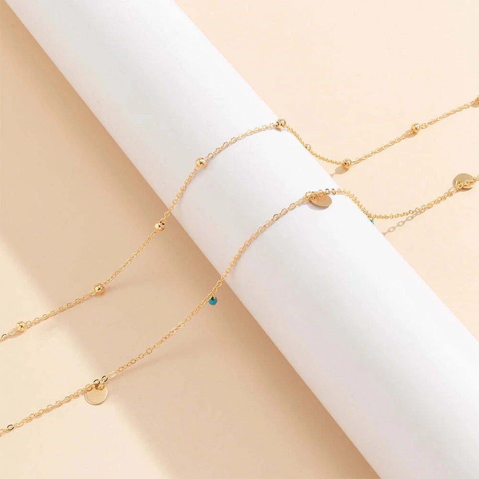 Sexy Imitation Rhinestone Metal Chain Waist Chain Summer Beach Body Chain Boho - Image 4 of 4