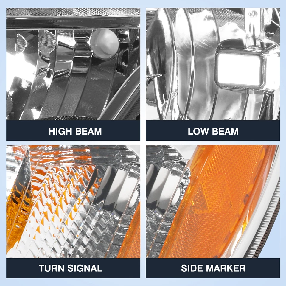 For 2007-2010 Ford Edge SE SEL Headlight Headlamp Pair Left+Right Set - Image 2 of 4