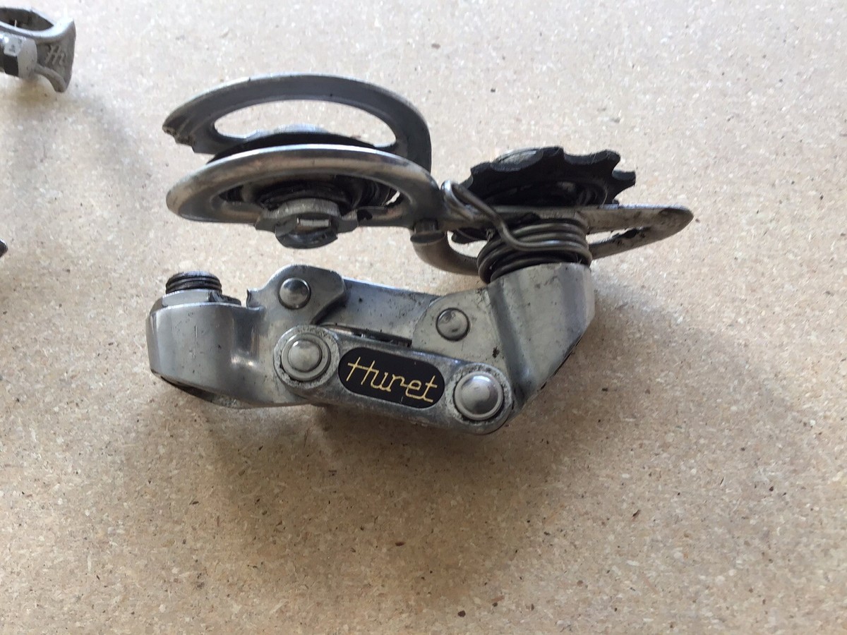 Vintage Huret Jubilee Front + Rear Derailleurs Shifter Group