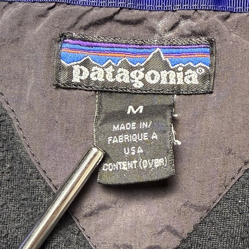 Vintage Patagonia Fleece Pullover Mens Medium Snap Black Sweater Made in USA - Picture 5 of 9