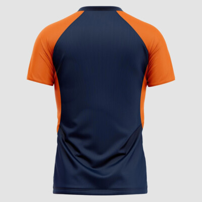 MPL India Cricket Training Jersey Shirt 2022, Navy/Orange, BCCI