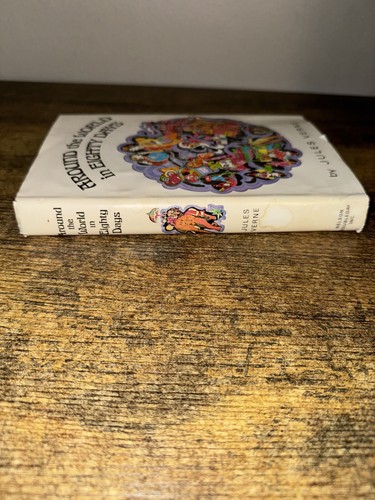 Around the World in Eighty Days Jules Verne Book Club Edition w/dust jacket 1964 - Picture 2 of 5