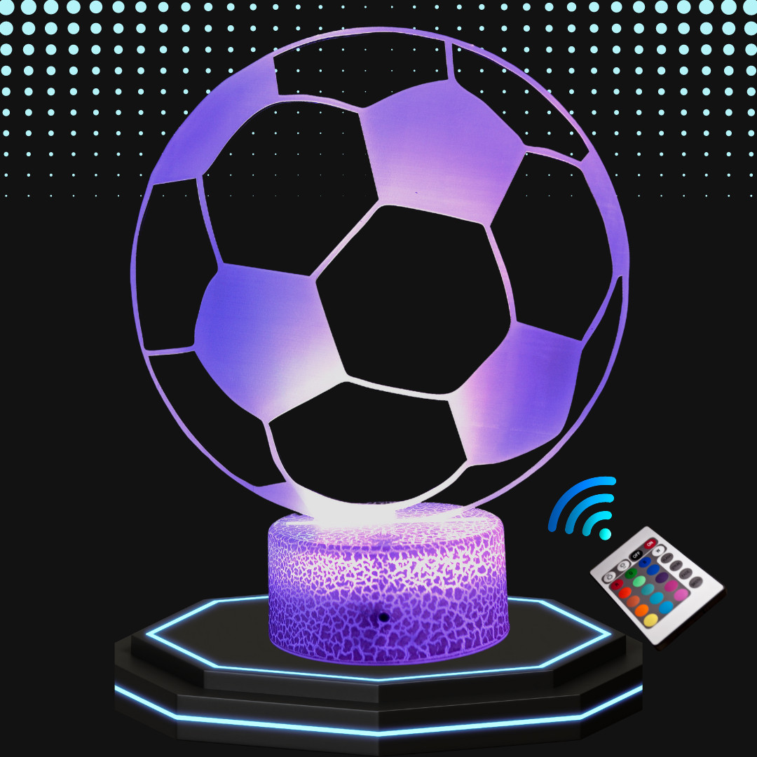 Veilleuse 3D ballon de football idée cadeau d'anniversaire originale ado