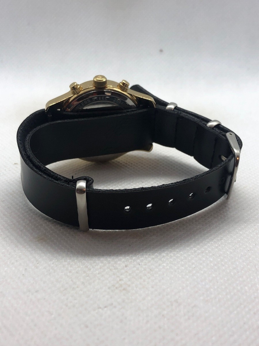 Michael Kors MK5384 Womens Black Leather Analog Champagne  display picture 1