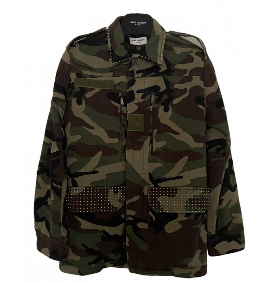 Giacca foderata in pelle di pecora Saint Laurent Hedi Slimane FR 38