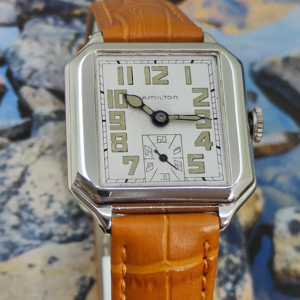 Hamilton square watch best sale vintage