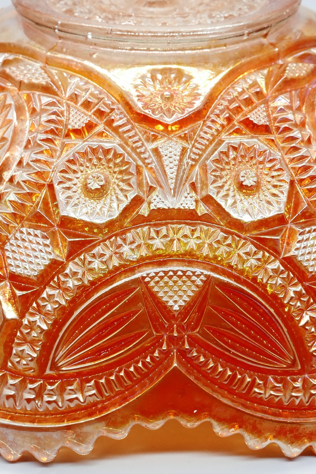 Vintage Imperial Long Hobstar 10" Marigold Carnival Glass Bowl eBay