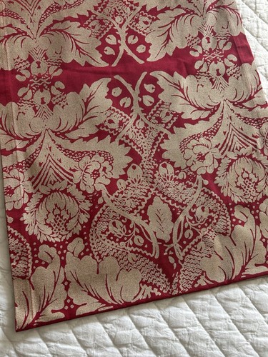 Marimekko Fandango Red Table Runner Crate and Barrel Palampore Red Gold 14 x 90 - Picture 4 of 7