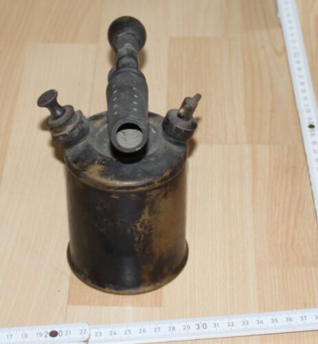 lampada a saldare a mano vecchia TALISMAN 107 top vintage decorazione d'epoca ottone bruciatore benzina - Foto 4 di 13