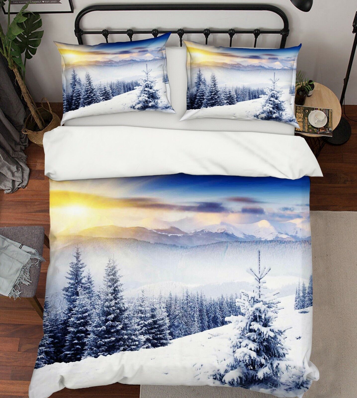 3D Forest Pine Tree Snow KER2274 Bed Pillowcases Quilt Duvet Cover Double Kay Natychmiastowa dostawa jest bardzo popularna