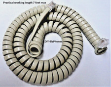 Ash 12Ft Handset Cord for Comdial Executech Phone 6400 6700 Series Curly Coil
