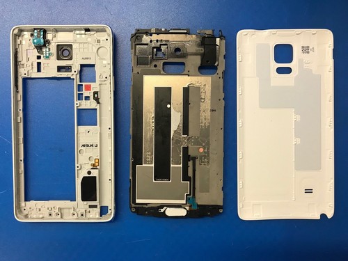 BOITIER DE REMPLACEMENT COMPLET ORIGINAL SAMSUNG GALAXY NOTE 4 N910W8 N910T N910A BLANC - Photo 2 sur 2