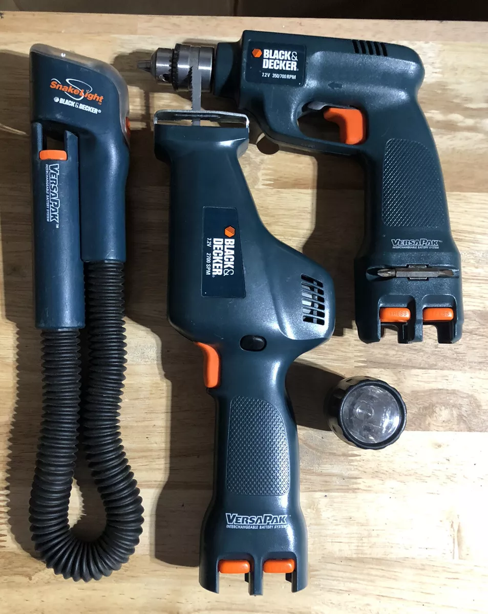 Black and Decker Versapak Cordless Combo - Drill, Angle Sander, Jigsaw,  Charger