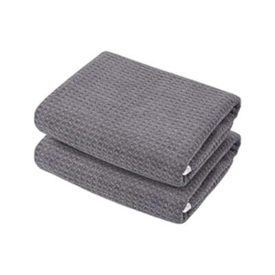 2er Pack grau schnelltrocknende super saugfähige Handtücher Sporttücher, Yoga, Reise