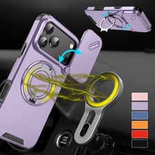For iPhone 17 Pro Max 16 15 14 13 12 Rugged Magnetic with Ring Camera Case Cover