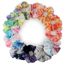 12 PCS Hair Scrunchies For Girls Women Velvet Rainbow Color Soft Ponytail