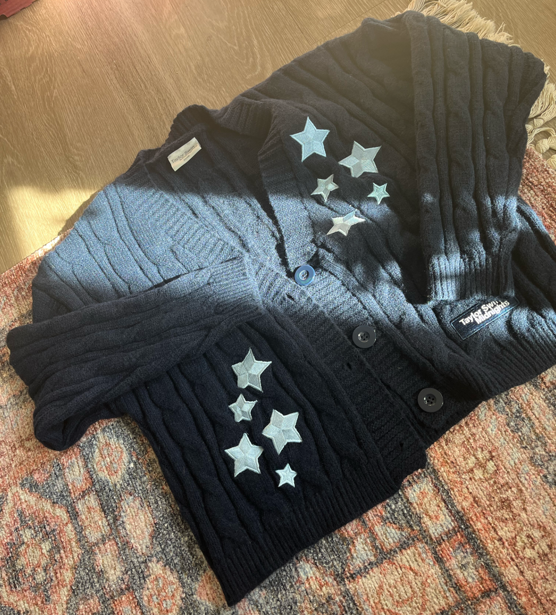 Taylor Swift Midnights Official Cardigan XS/SM Navy Blue with