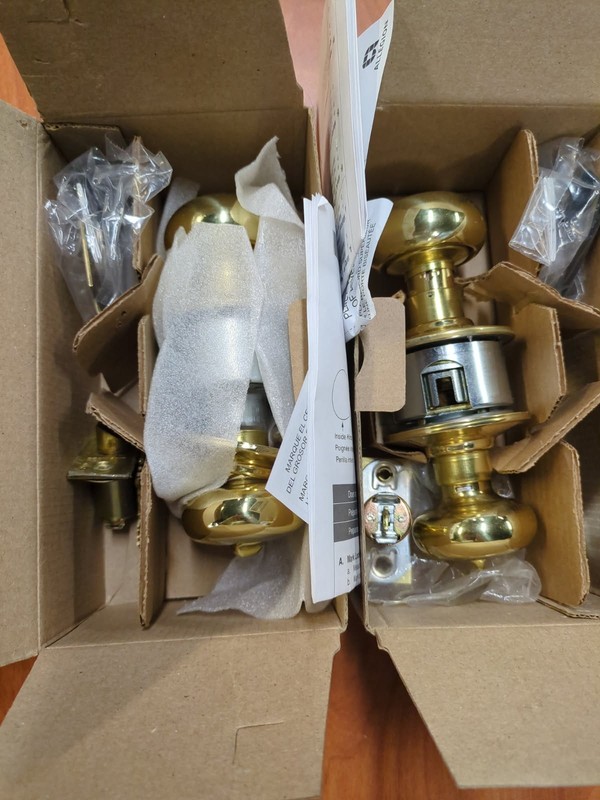 Schlage A53PD PLY 605 Commercial Entry Lock Plymouth Polished Brass