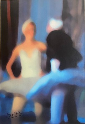 art 772 Print on canvas 31x21 in  ballerina Ballet women figurative artwork gift