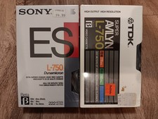 Lot of Two Beta Betamax Blank Sealed New Old Stock, Sony TDK, L-750, Not VHS