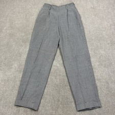 Vintage Ralph Lauren Purple Label Houndstooth Drop Loop Gabardine Pants Womens 6