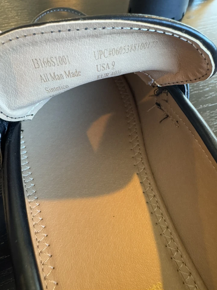 Mocasín para mujer Sam & Libby Rylan negro talla 9 con cadena dorada ornamentada Foto 4 de 4