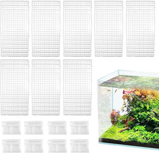 8 Pack Transparent Acrylic Tank Lid with Clips, Aquarium Lid Hood, Fish Tank Top