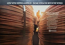 Bell System 90,000 Tons of Pure Copper Recycled Saves Resources Print Ad 1975