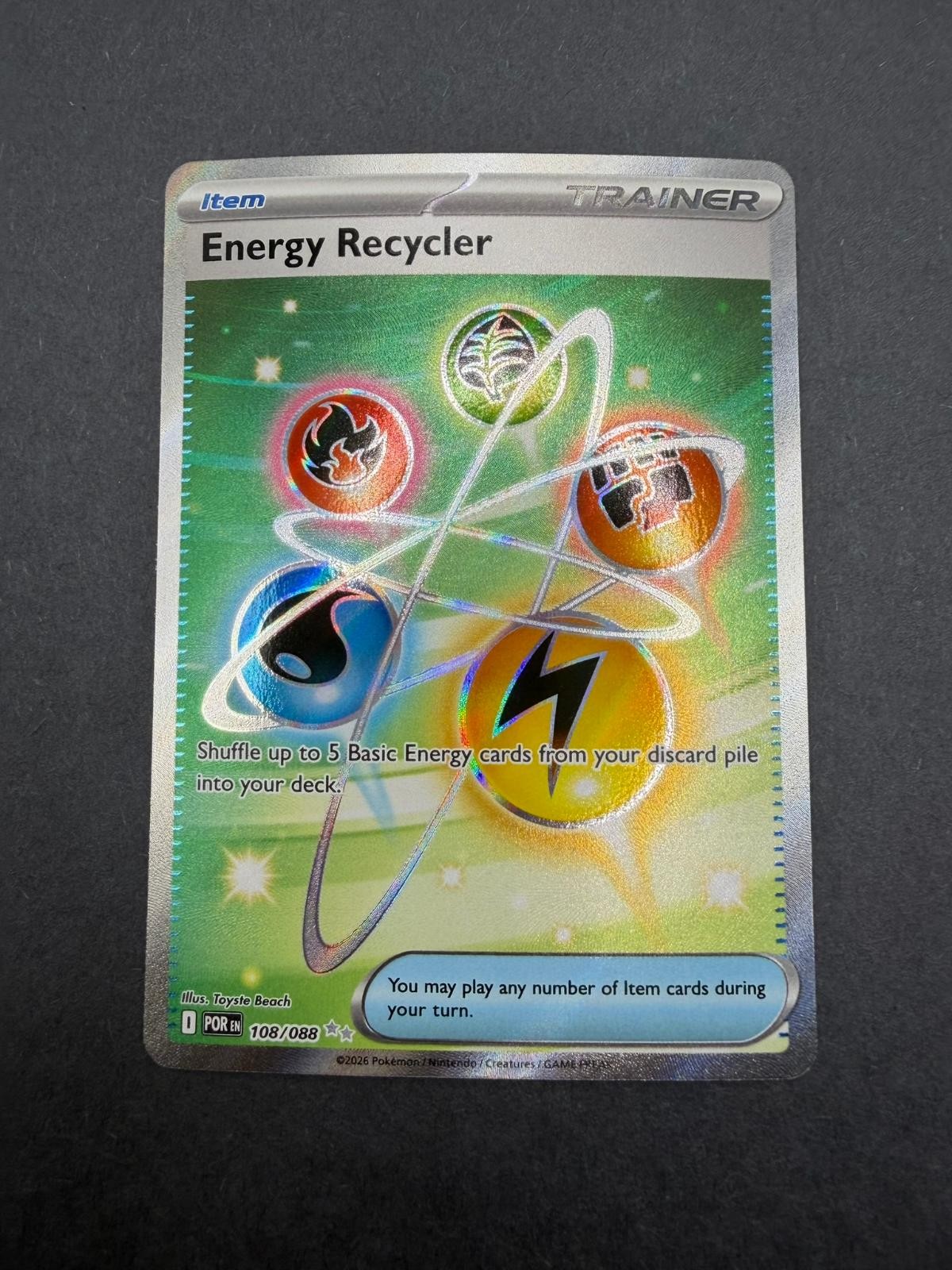 Energy Recycler 108/088 Ultra Rare Perfect Order Pokemon Holo Near Mint