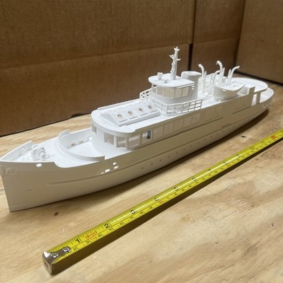 unpainted But Built Ho Scale Small Passenger Ship.  16  Long.  Can Detail Inside