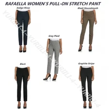 RAFAELLA WOMEN'S PULL-ON STRETCH PANT ~MULTIPLE COLOR & SIZE NEW