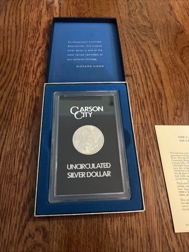 1883-CC CARSON CITY UNCIRCULATED MORGAN SILVER DOLLAR W/ COA