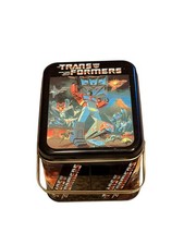 1986 Transformers Metal Tin with Handles RARE Cheinco Made In USA Hasbro