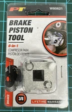 Performance Tool W80621 3/8-Inch Drive Disc Brake Piston Tool Multi