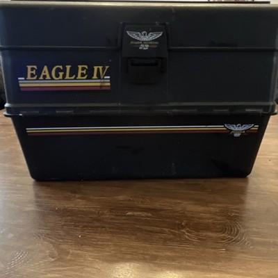 Fenwick Woodstream Eagle IV Hard Case Plastic Tackle Box Black Organizer