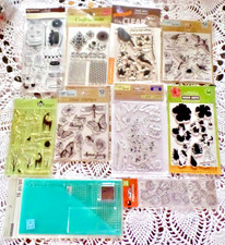 HUGE Lot CLEAR CLING RUBBER STAMPS Seasons Animals Birds Holidays Butterfly NEW