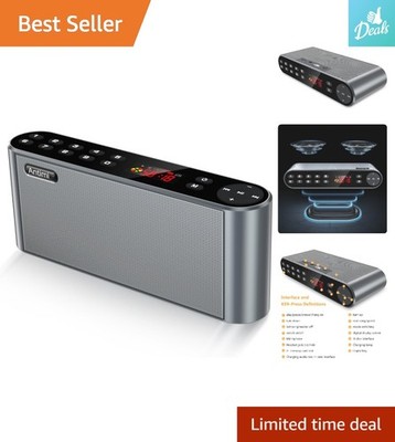 Ultra-Portable Bluetooth/FM Radio Speaker   12-Hour Playtime & Handsfree Mic