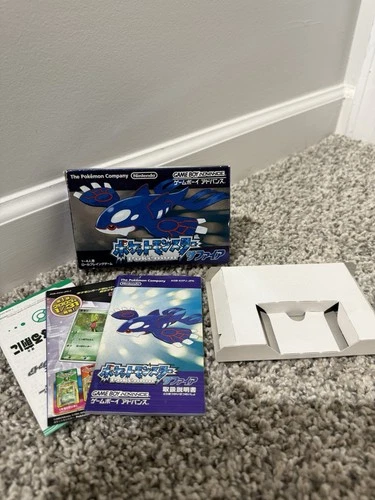 BOX & Manuals Only - Pokemon Sapphire GBA Game Boy Advance Japan Version