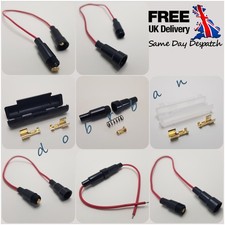 In Line DIY Fuse Holder Cable Wire Splash Proof Screw Type Glass AGC UK