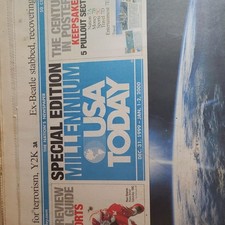 USA Today Millennium Special Edition Newspaper Dec 31, 1999 - Jan 2, 2000