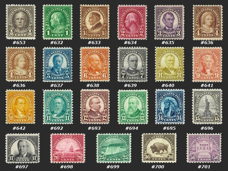 COMPLETE SET of Perf 10.5 Bureau Issues. All Fresh Mint NH. TOP QUALITY STAMPS.