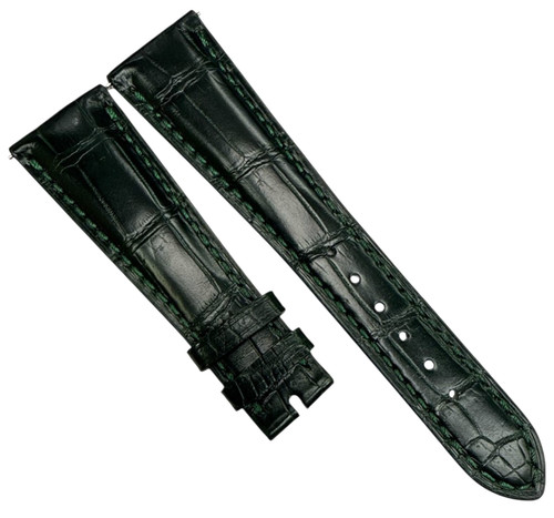 OEM-Quality Genuine Patek Philippe Dark Green Leather Watch Band - 18mm x 14mm