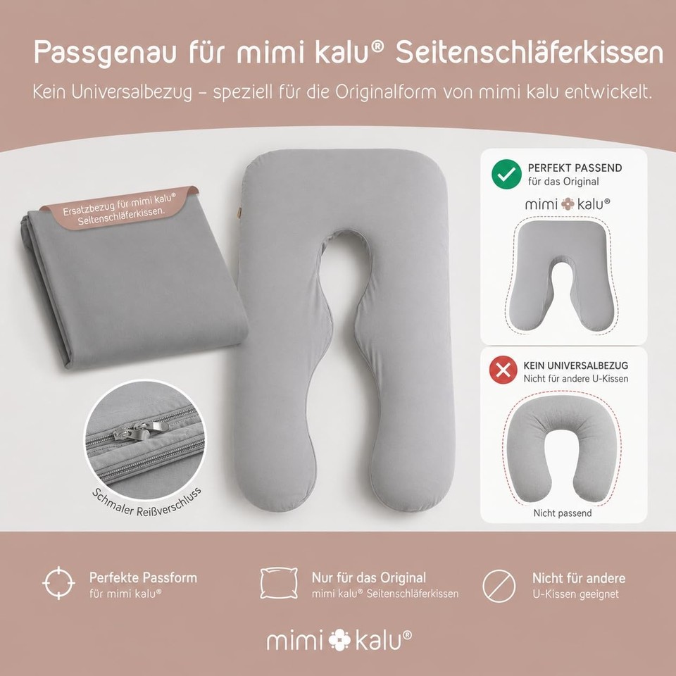 Housse de Rechange pour Coussin de Positionnement Latéral 130x70 Gris ...