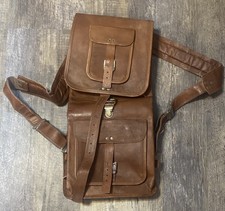 Goat Leather Backpack Rucksack Laptop Traditi...