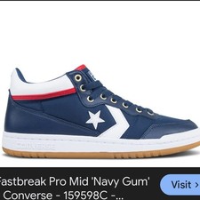Converse Fastbreak Pro Mid Navy Gum Red White BlueBlokecore Rare Sneakers 9 M