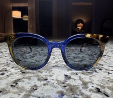 Fendi FF 0065 Eyeglasses Frames Only MYD, 49-20-140, Blue/Brown, Made in Italy