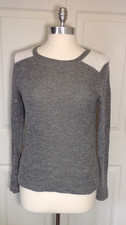 Lou Grey Heather Gray Long Sleeve Crew Neck Pullover Sweatshirt Size XS